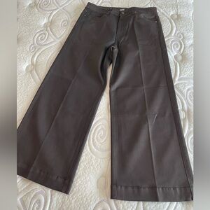 Women’s PAIGE Anessa Luxe Coated Wide Leg in Chicory Coffee